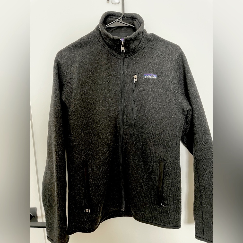 Patagonia wool and fleece zip up with chest pocket, XS